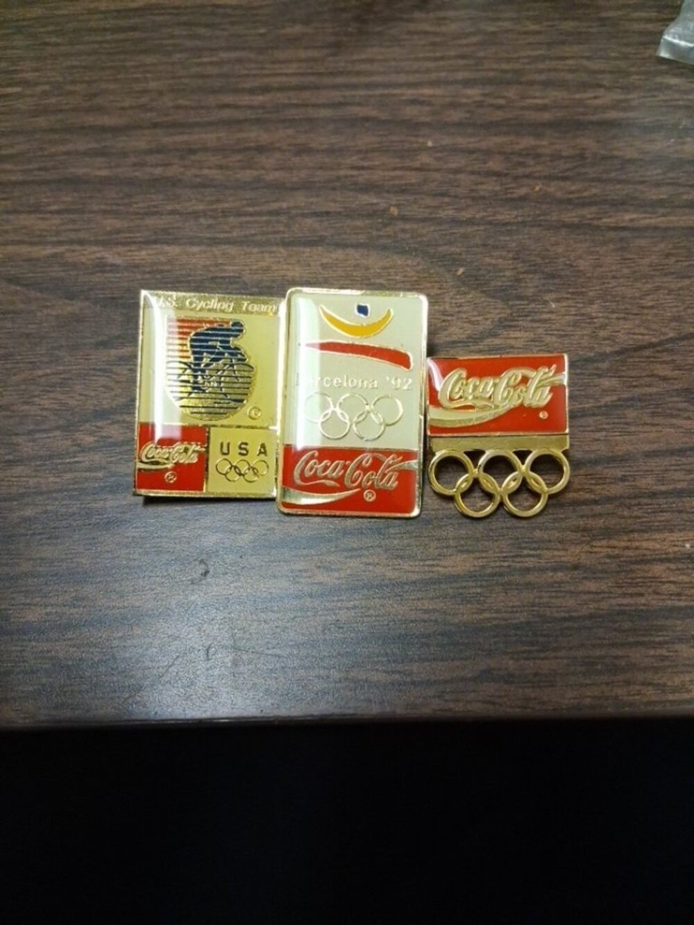 3 92 Coca Cola Olympic Lapel Pins Lot